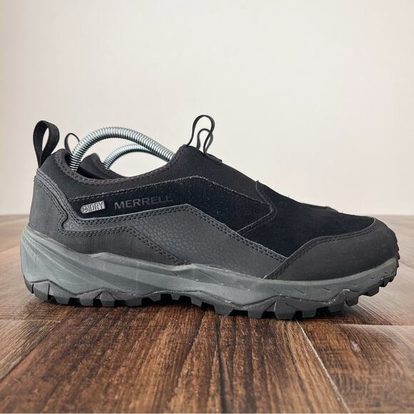 Merrell Icepack Polar Moc Waterproof Suede Slip On Shoe J95057 Size 8.5 Black main image 9